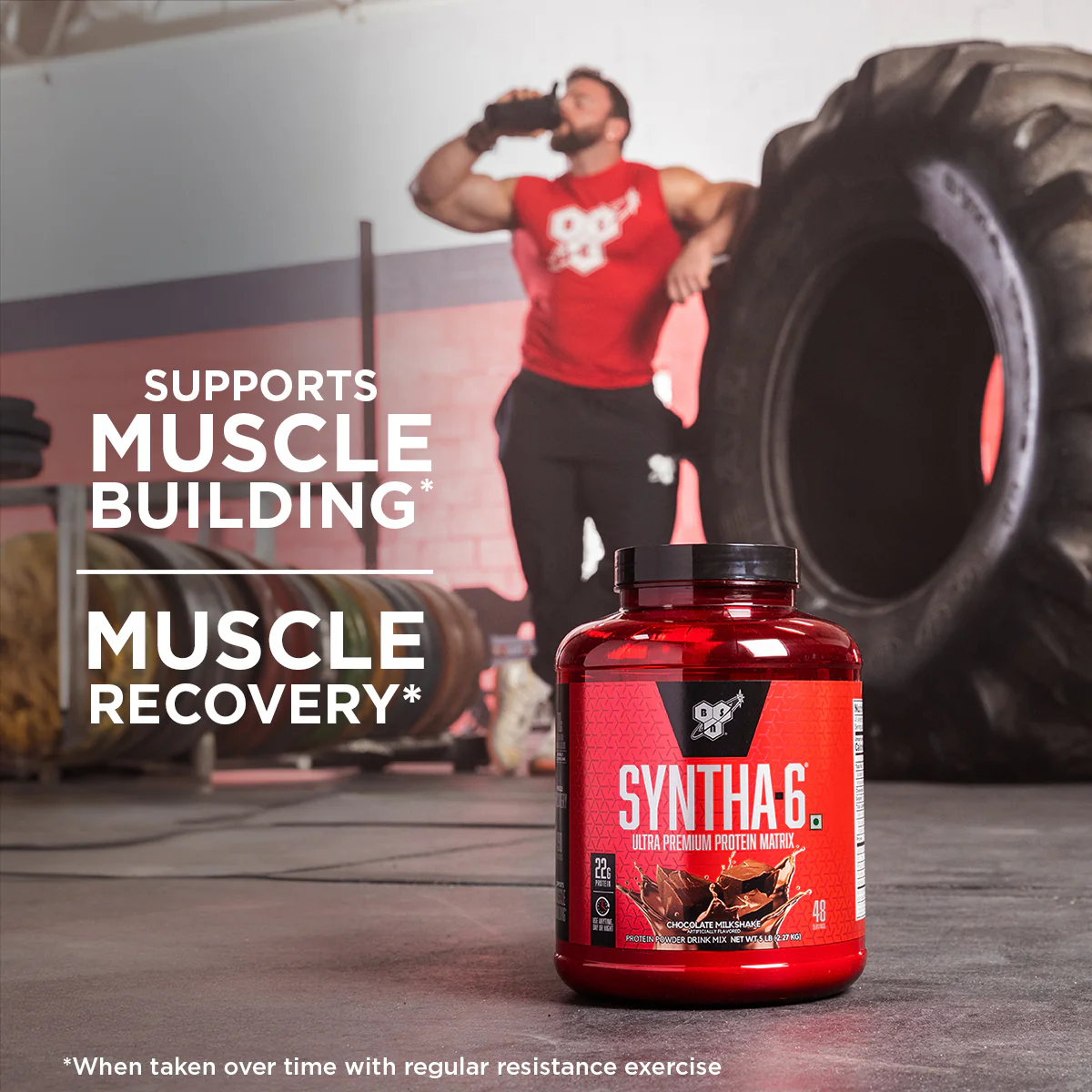 BSN Syntha 6 Protein Powder - 5 lbs, 2.27 kg (Chocolate Milkshake), Ultra Premium Protein Matrix (Whey Protein, Micellar Casein), for Muscle Recovery. - Image 4
