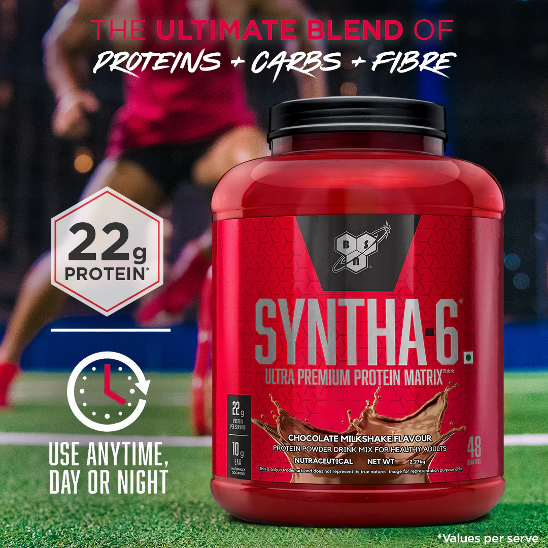 BSN Syntha 6 Protein Powder - 5 lbs, 2.27 kg (Chocolate Milkshake), Ultra Premium Protein Matrix (Whey Protein, Micellar Casein), for Muscle Recovery. - Image 5