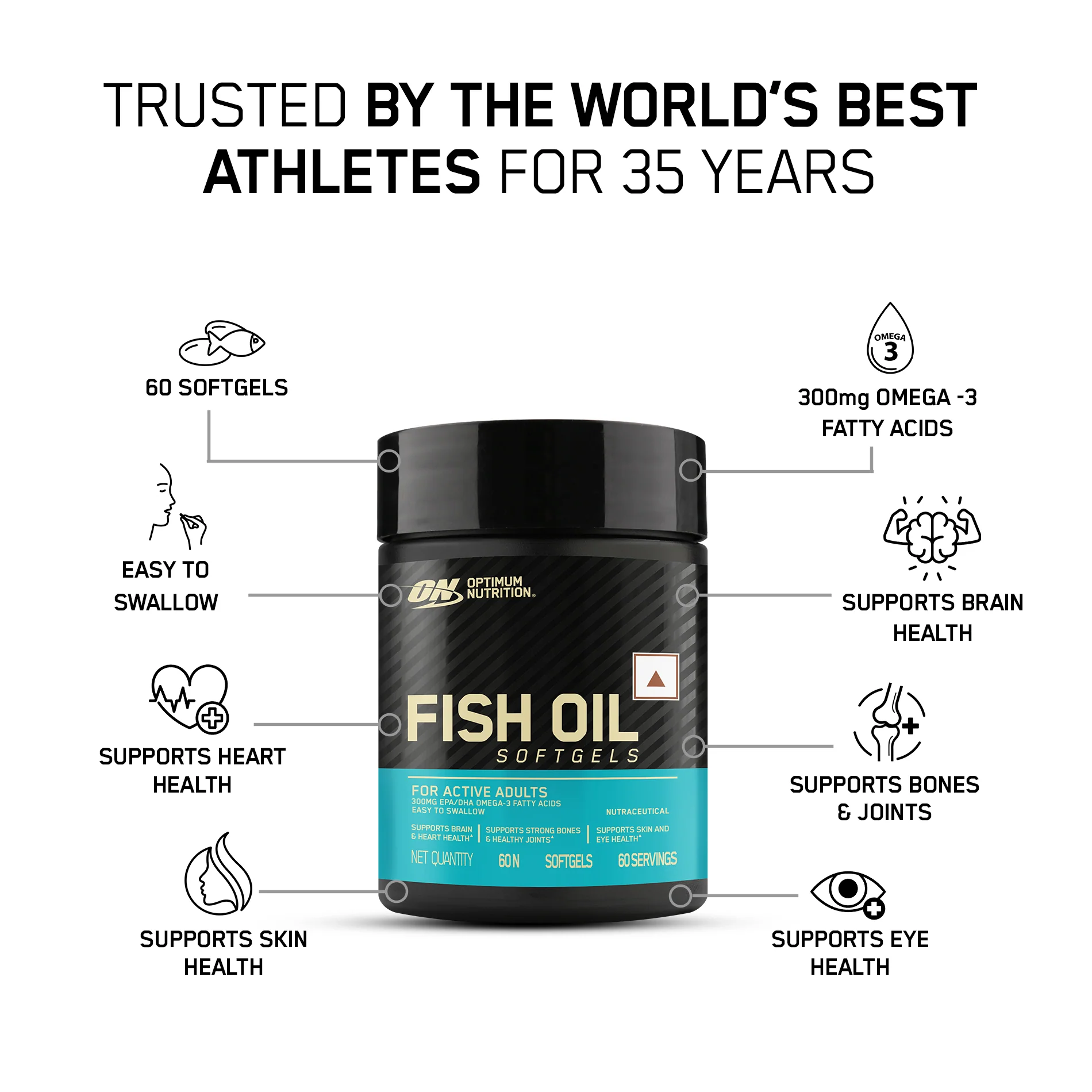 Creatine Orange 100g and Optimum Nutrition (ON) Fish Oil - 60 Capsules - Image 13