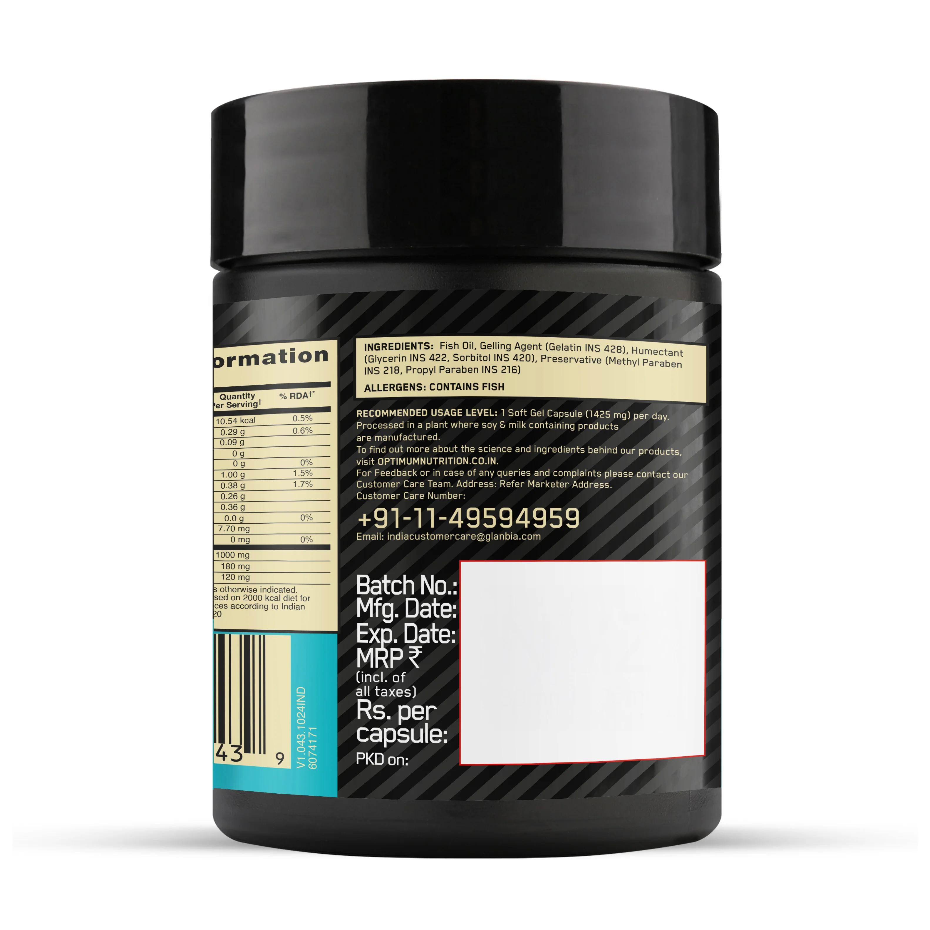 Creatine Orange 100g and Optimum Nutrition (ON) Fish Oil - 60 Capsules - Image 15