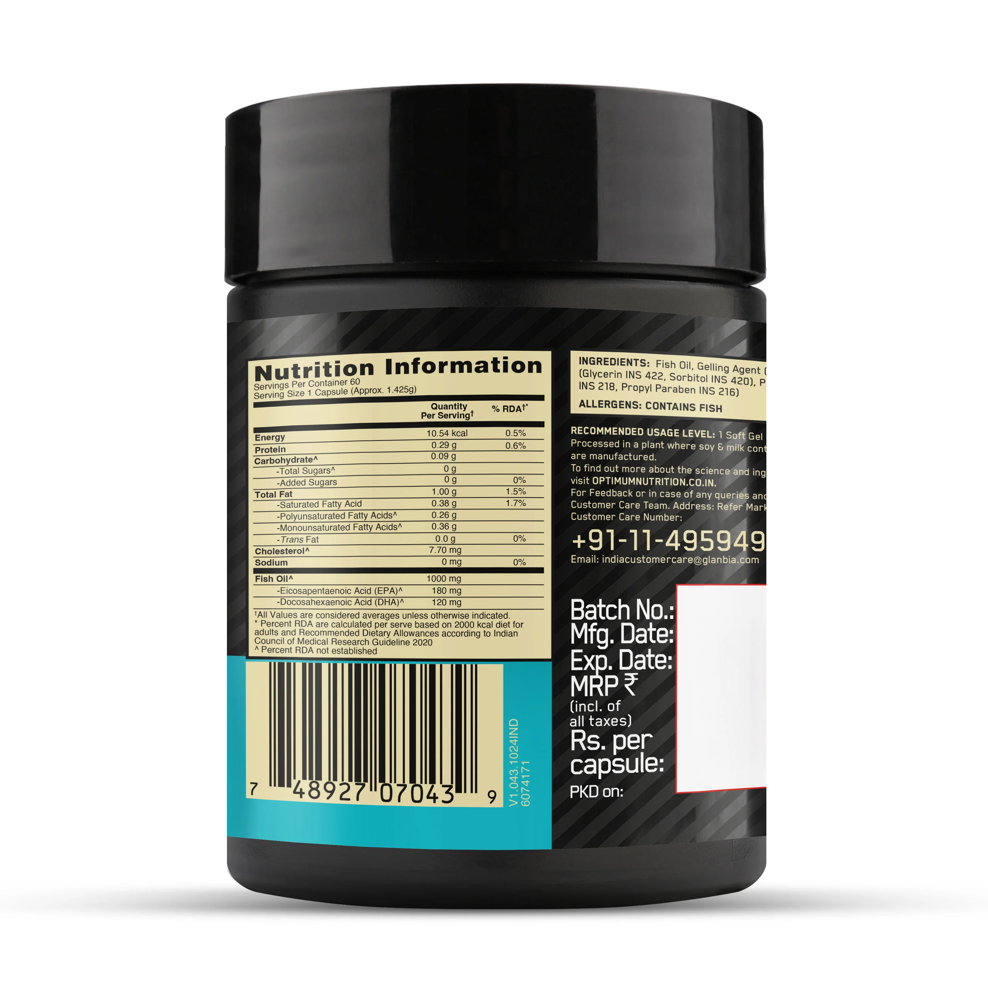 Creatine Orange 100g and Optimum Nutrition (ON) Fish Oil - 60 Capsules - Image 19