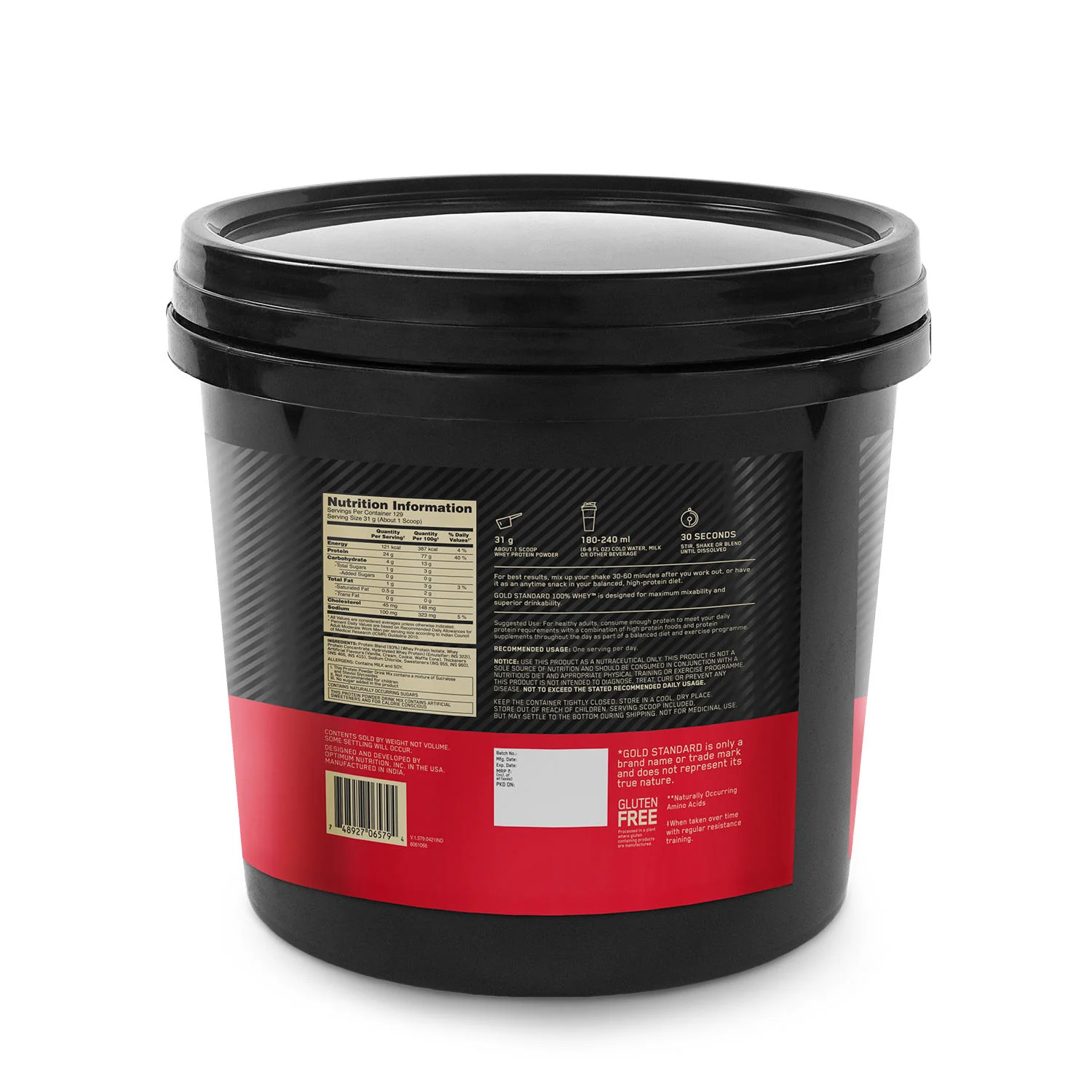 Gold Standard 100% Whey Protein Powder  Vanilla Ice Cream  4 kg and Micronized Creatine Powder  Unflavoured 250 g - Image 8
