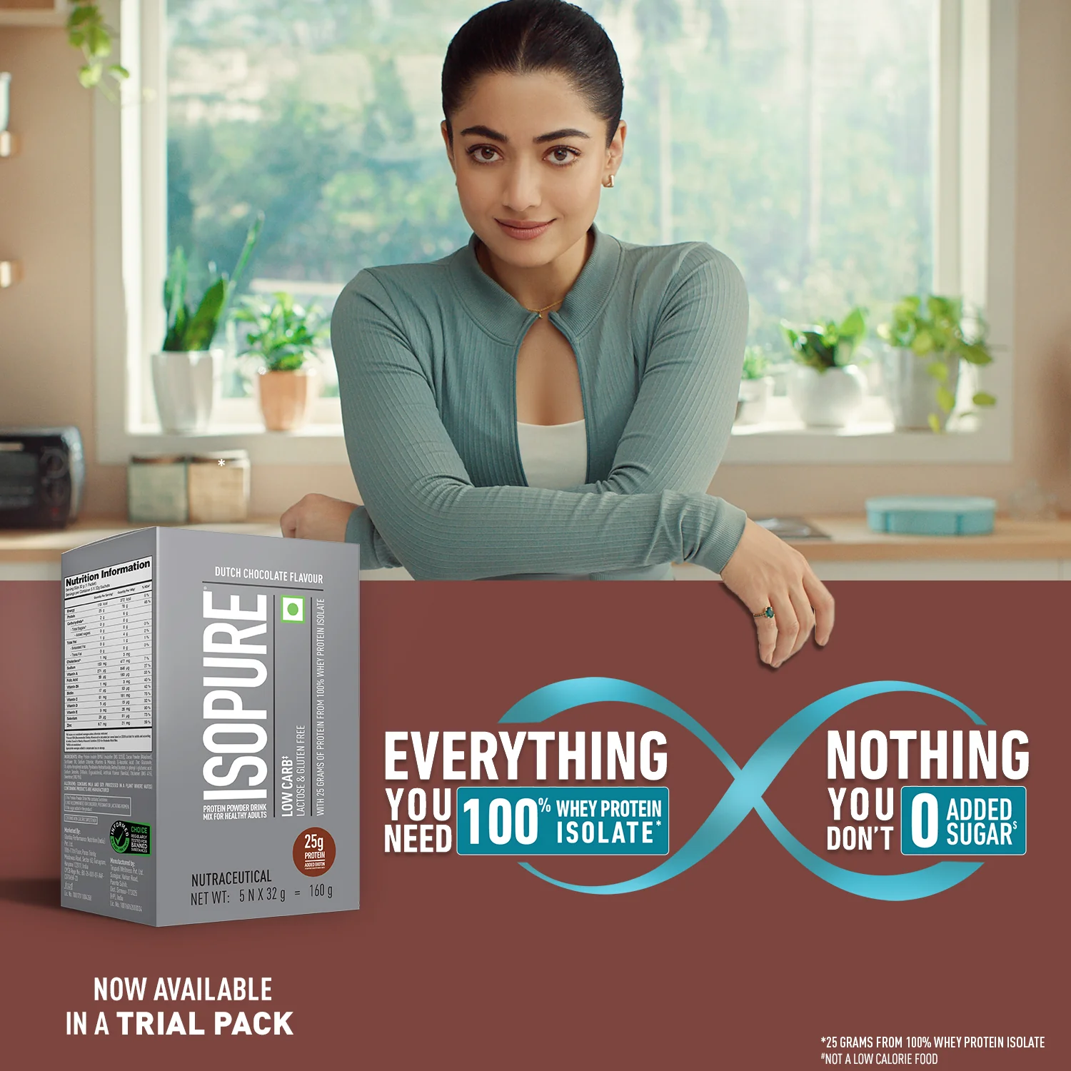 Isopure Low Carb Dutch Chocolate Whey Isolate Protein Powder- Pack of 5 single serve sachets - Image 3