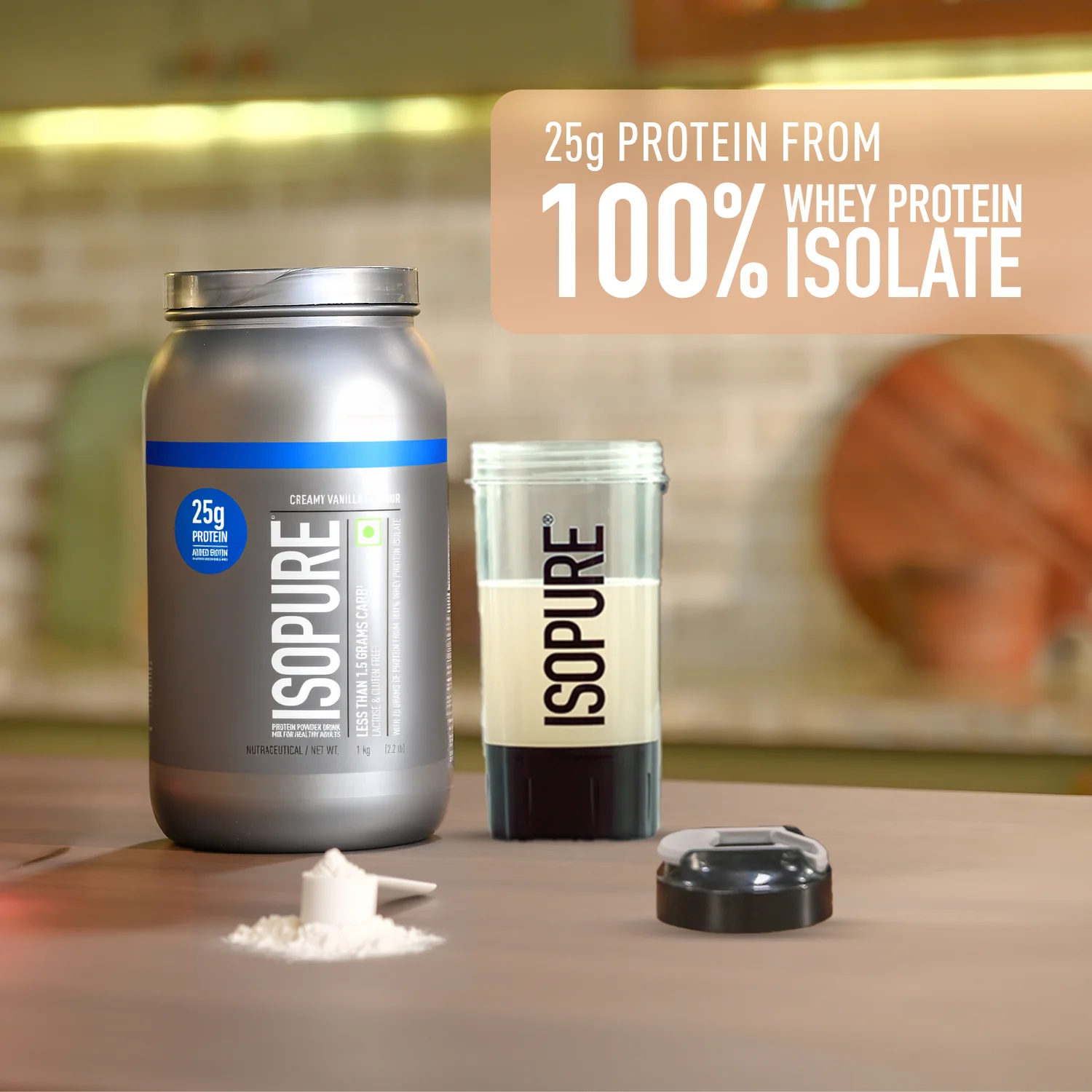 Isopure Whey Protein Isolate Powder with Vitamins for Immune Support |Creamy Vanilla | 1 Kg - Image 4