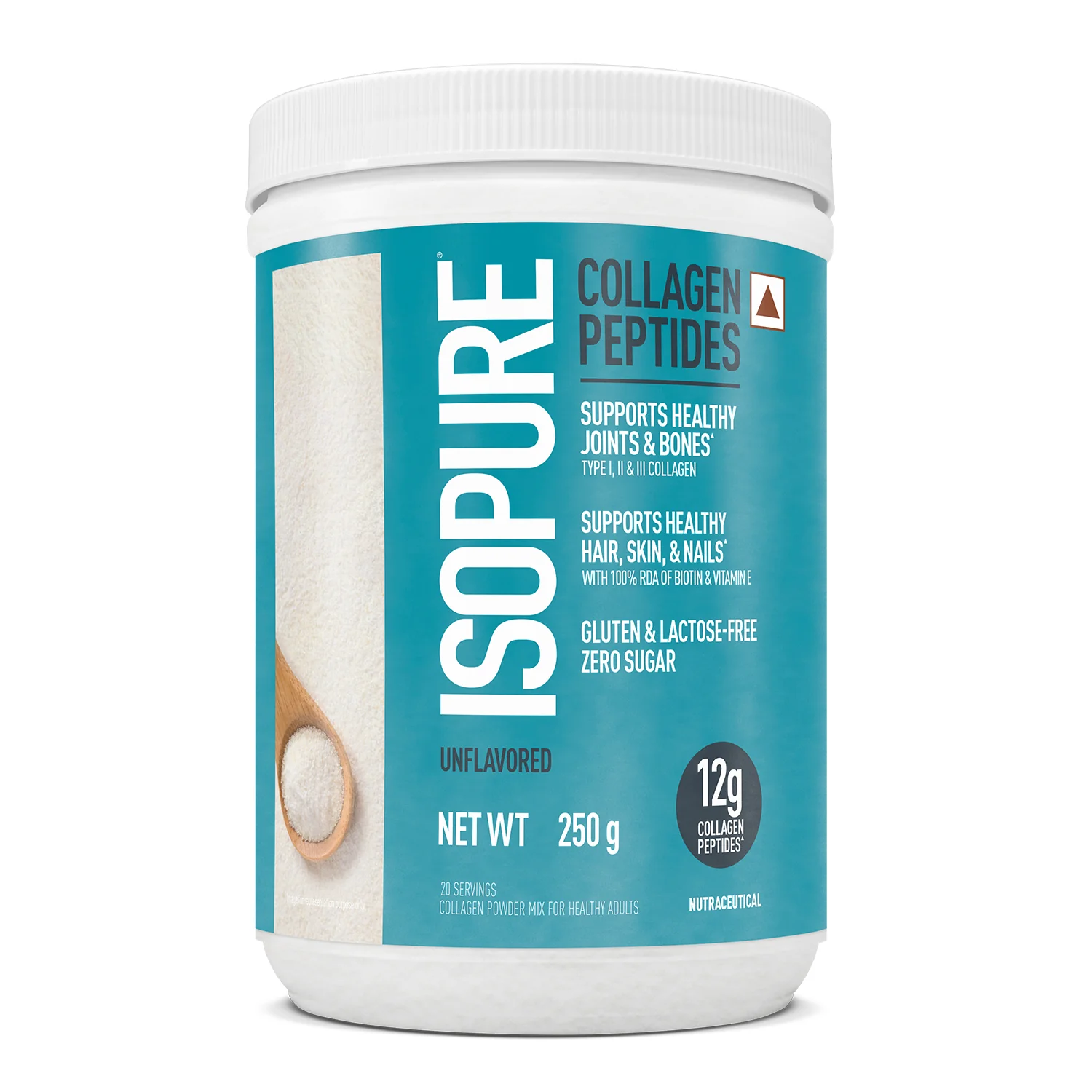 Isopure Low Carb Whey Protein Isolate Powder | Dutch Chocolate | 1 Kg + Isopure Collagen Peptides (12g/serve) with Type I,II & III Collagen (Unflavoured)- 250g - Image 13