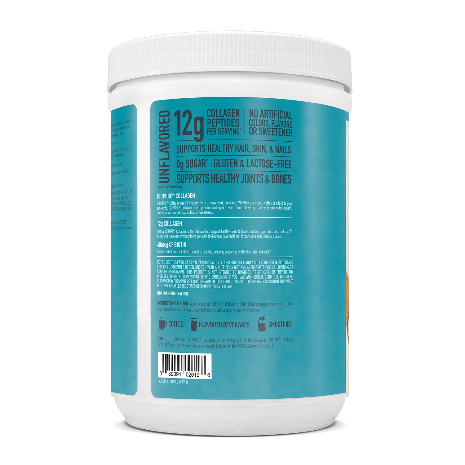 Isopure Low Carb Whey Protein Isolate Powder | Dutch Chocolate | 1 Kg + Isopure Collagen Peptides (12g/serve) with Type I,II & III Collagen (Unflavoured)- 250g - Image 21