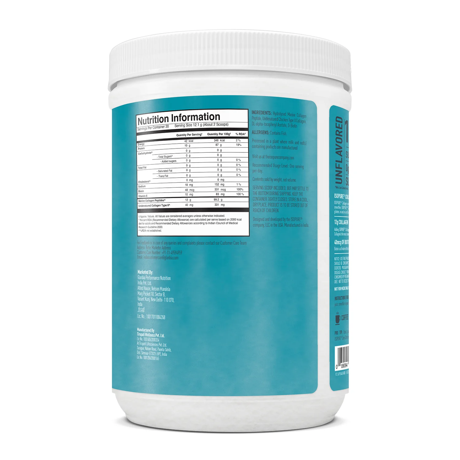 Isopure Low Carb Whey Protein Isolate Powder | Dutch Chocolate | 1 Kg + Isopure Collagen Peptides (12g/serve) with Type I,II & III Collagen (Unflavoured)- 250g - Image 22