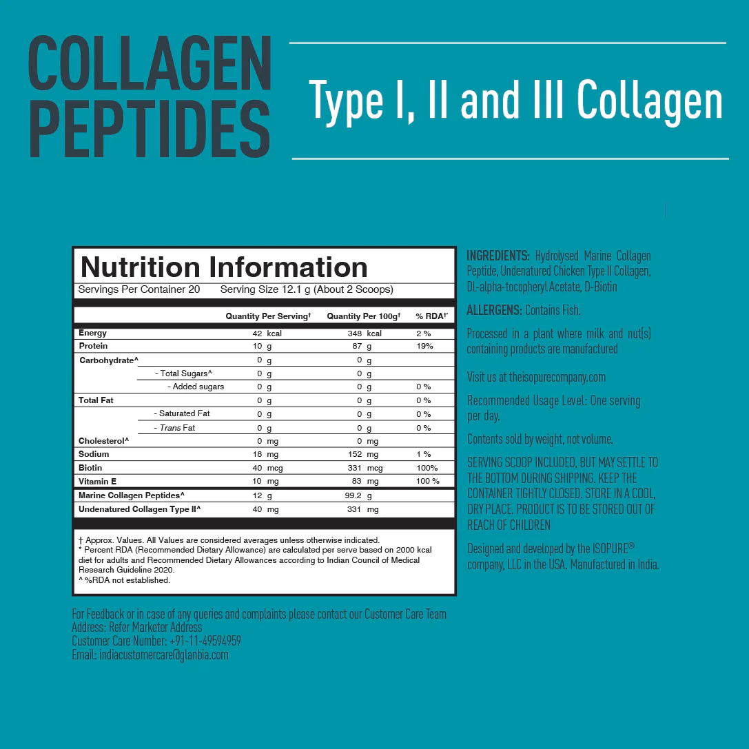 Isopure Low Carb Whey Protein Isolate Powder | Dutch Chocolate | 1 Kg + Isopure Collagen Peptides (12g/serve) with Type I,II & III Collagen (Unflavoured)- 250g - Image 23