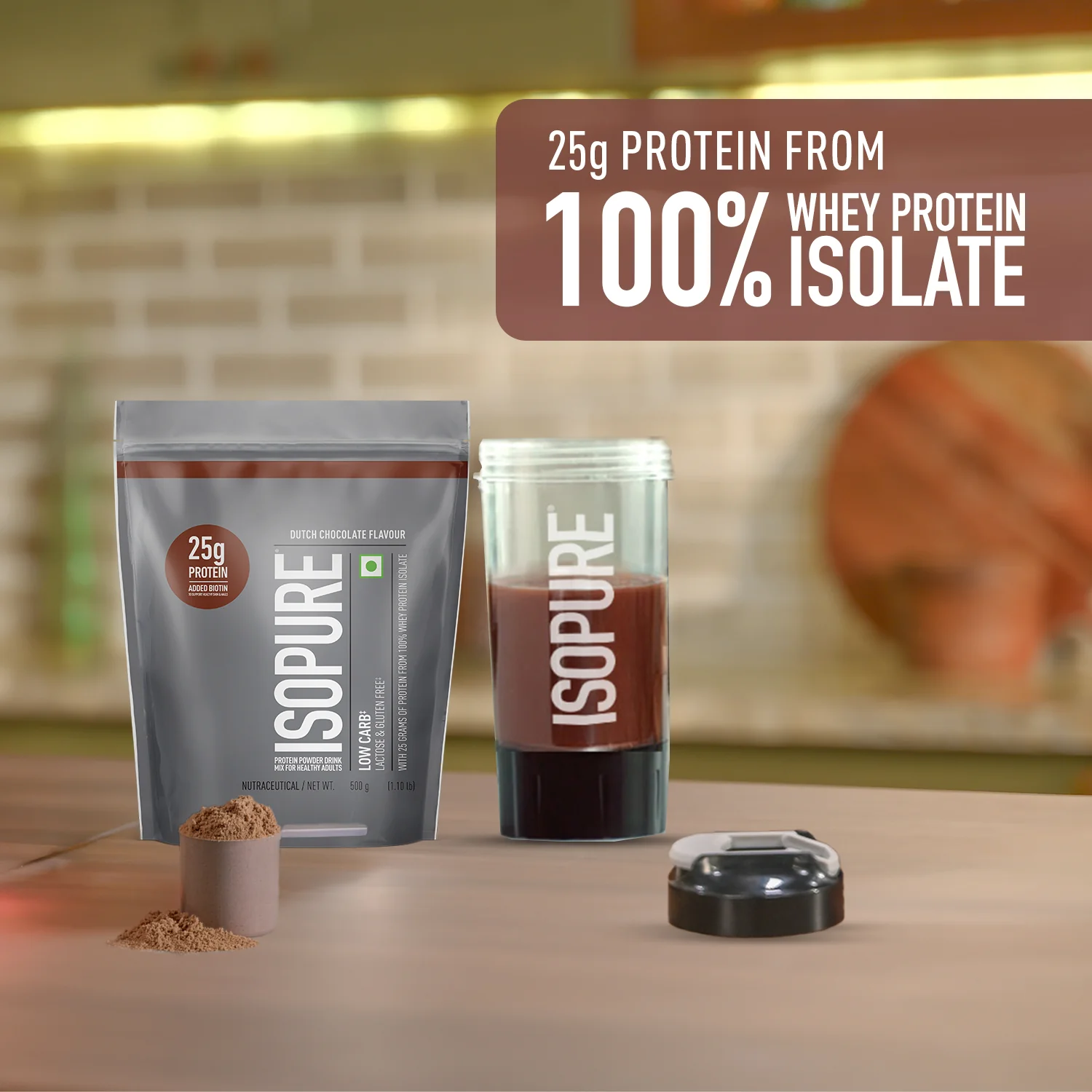 Isopure Dutch Chocolate - 500g / 1.1lb (Low Carb, Lactose-Free, Zero Added Sugar) - Image 4