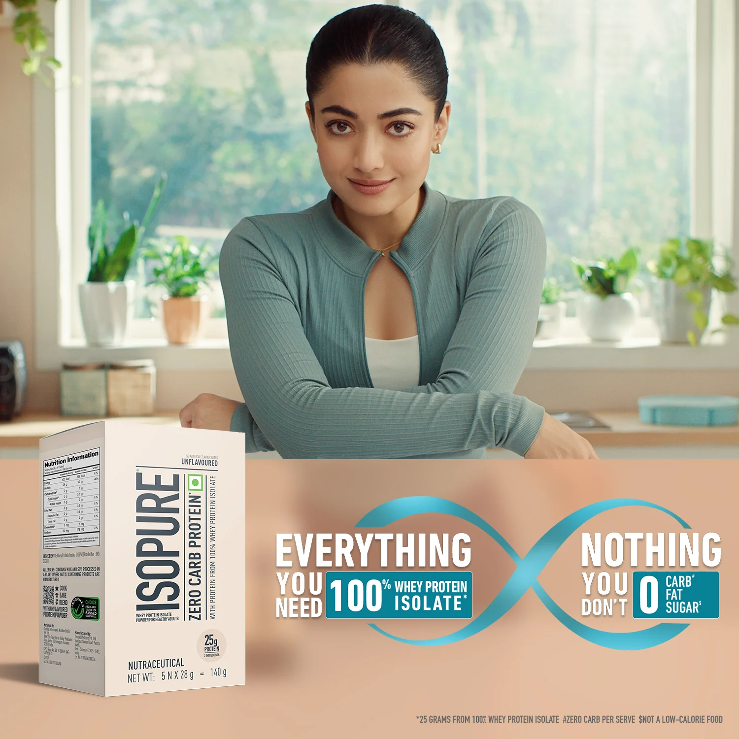Isopure Zero Carb Unflavored Whey Isolate Protein Powder- Pack of 5 single serve sachets - Image 3