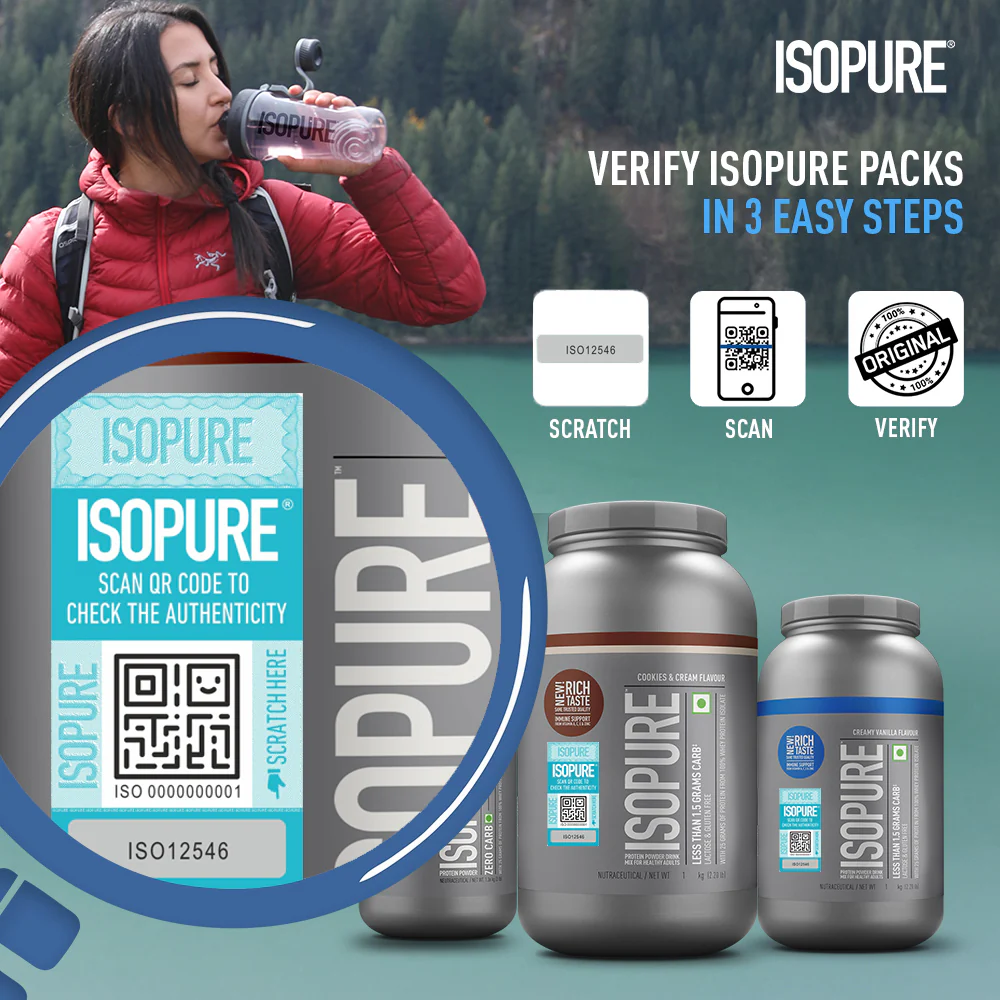 Isopure Zero Carb Unflavored Whey Isolate Protein Powder- Pack of 5 single serve sachets - Image 7